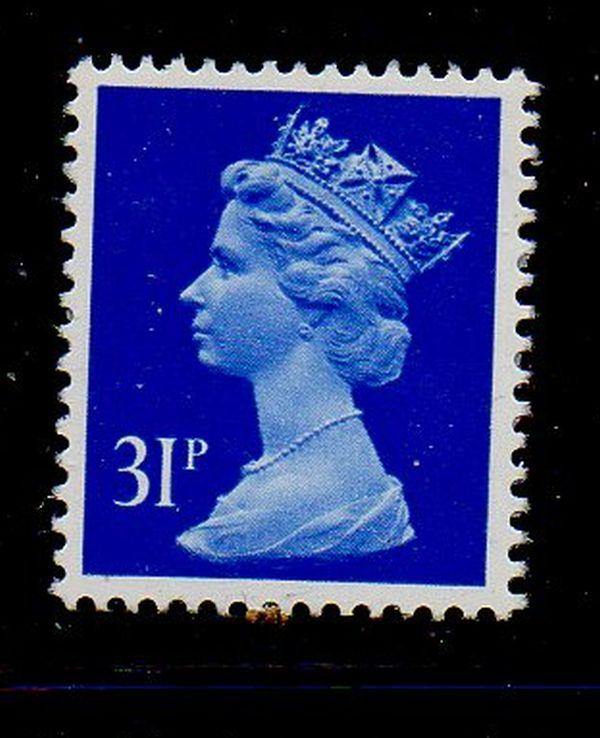 Great Britain Sc MH143 1990 31p ultramarine QE II Machin Head stamp mint NH