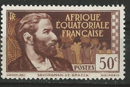 French Equatorial Africa # 48  DeBrassa 0.50fr  (1)    Unused