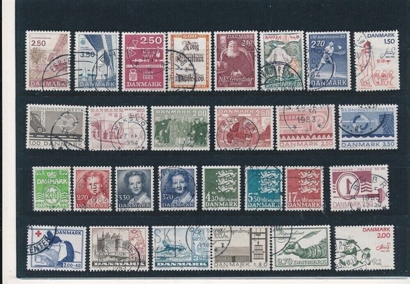 D376265 Denmark Nice selection of VFU Used stamps