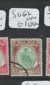 MALAYA NEGRI SEMBILAN (P1208B) ARMS $5.00  SG62  VFU 