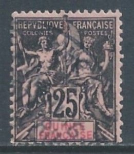 French Guinea #10 Used 25c Navigation & Commerce