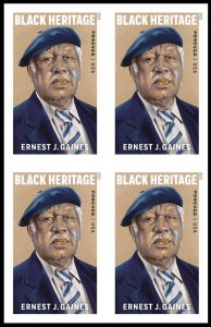 US Black Heritage Ernest J Gaines NDC/Imperf Block of 4 stamps Ships 30 Jan 23