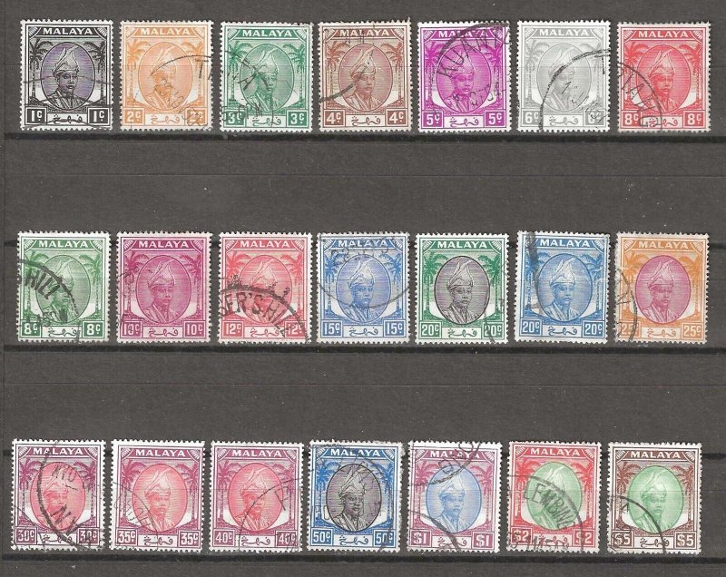 MALAYA/PAHANG 1950 SG 53/73 USED Cat £150