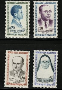 FRANCE Scott 990-993 MNH* Heroes stamp set