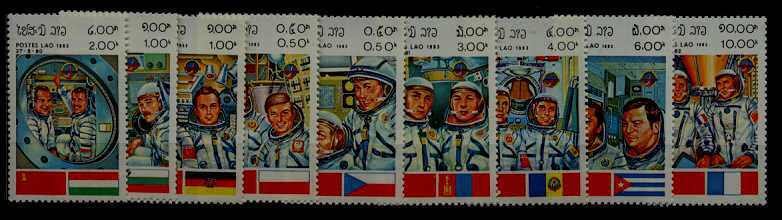 Laos 449-57 MNH Space SCV6.25