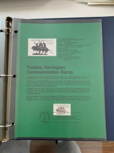 USPS Souvenir Page Scott 1934, 1981 Frederic Remington stamps