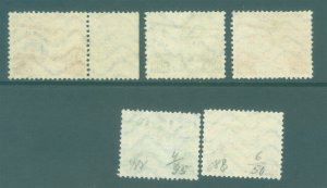 JAPAN  1929/34  AIRMAIL - Ashinoko  MAIL PLANE set   Sk# A1-5  used