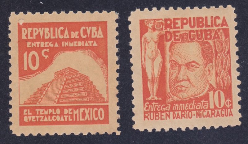 Cuba E10-11 MNH 1937 Temple Quetzalcoatl Ruben Darion Special Delivery Set of 2