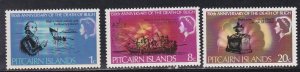 Pitcairn Islands # 85-87. Admiral Bligh, LH, 1/3 Cat.