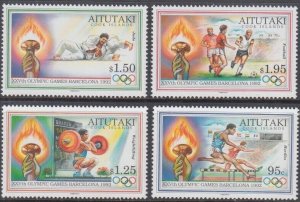 AITUTAKI Sc# 460-3 MNH SUMMER OLYMPICS BARCELONA 1992