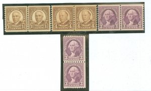 United States #686/687/721/722 Unused Multiple