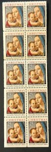 Scott#: 2514a - Christmas Issue 25¢ 1990 BPE Booklet Pane of Ten MNHOG