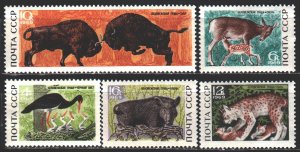 Soviet Union. 1969. 3717-21. Belovezhskaya Pushcha, fauna. MNH.