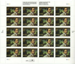 Tennessee Williams Sheet of Twenty 32 Cent Postage Stamps Scott 3002