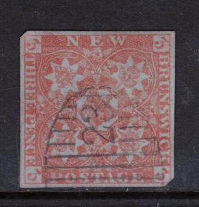 New Brunswick #1 Used Fine With Rare #23 Cancel Richibucto