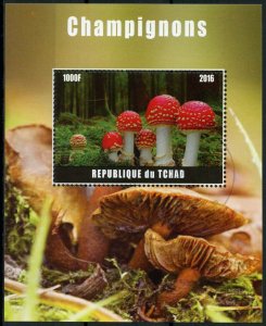 Chad Mushrooms Stamps 2016 CTO Fly Agaric Fungi Nature Champignons 1v M/S