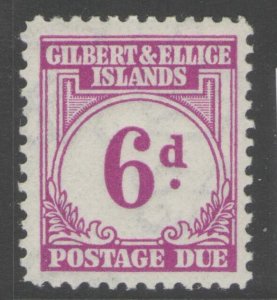 GILBERT & ELLICE IS. SGD6 1940 6d PURPLE MTD MINT