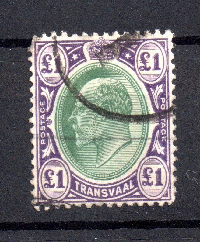 Transvaal 1908 KEVII £1 good used SG#272 WS16516