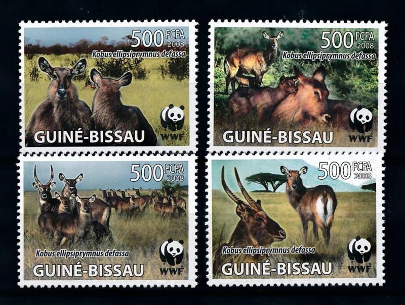 [78270] Guinea Bissau 2008 Wild Life Waterbuck WWF  MNH