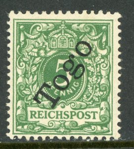 Germany 1897 Togo 5pf Green Scott # 2 Mint X397