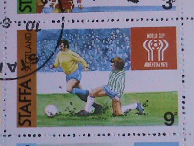 SCOTLAND-STAFFA-1978 WORL CUP SOCCER-ARGENTINA CTO SHEET VF-EST.$10