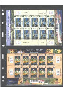 JERSEY 2002 EUROPE #1020-1023 MNH;4 SHEETS=$17.00 1 set=$2.00