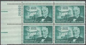 Scott # 1184 - US Plate Block Of 4 - George W. Norris - MNH - 1961