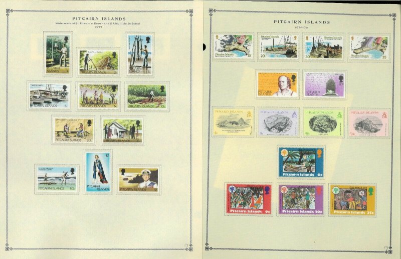 Pitcairn Islands 1940=1989 MNH &* LH in Mounts on Scott Internation al pages