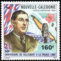 NEW CALEDONIA 1990 - Scott# C217 De Gaulle Set of 1 NH