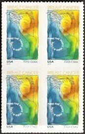 U.S.#B5 Breast Cancer Research 49c+11c Block of 4, MNH. Dated '2014'