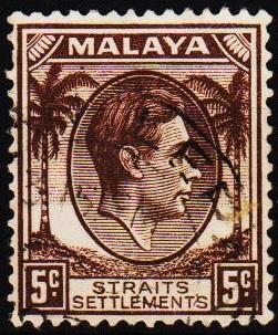 Straits Settlements. 1937 5c S.G.281 Fine Used