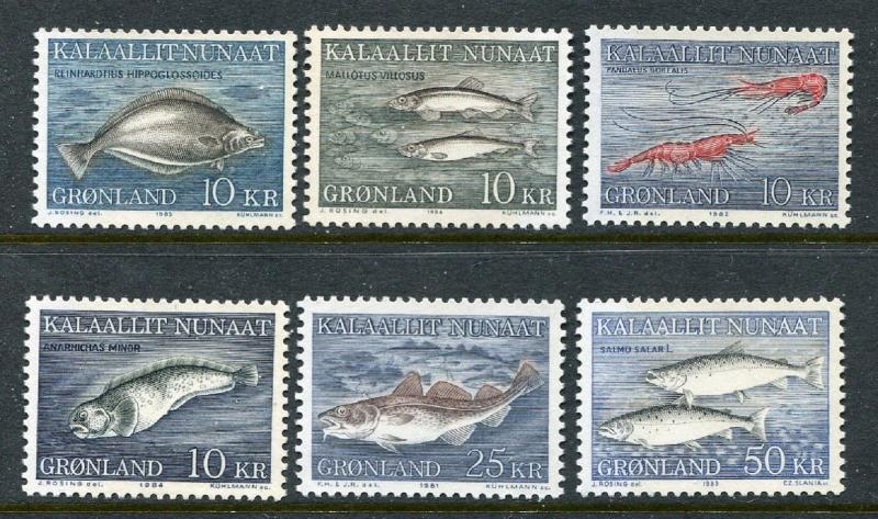 Greenland 136-141, MNH, 1981,Marine Life. x29375