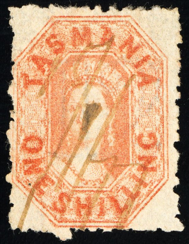 Tasmania Stamps # 34 Used VF Scott Value $175.00