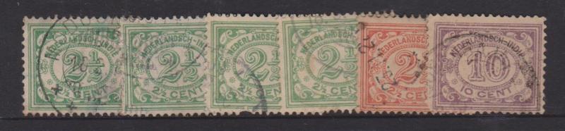 Netherlands Indies Sc#105,106,116 Used  (105 x 4 copies)