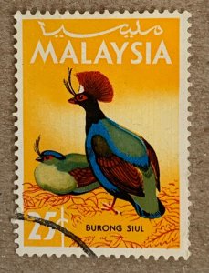 Malaysia 1965 25c Bird, used. Scott 20, CV $0.25. SG 20