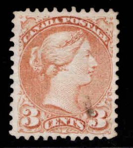 Canada Used Scott 37b copper color Used perf 12 stamp light cancel