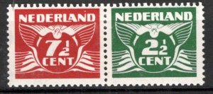 Netherlands Scott # 175, 169, mint hr, se-tenant