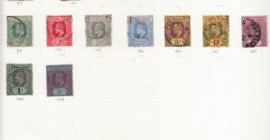 SIERRA LEONE EDWARD V11TH VALUES/SETS USED SG 99 TO SG 109