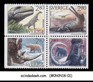 SWEDEN - 1992 DINOSAURS - PREHISTORIC ANIMALS - 4V MINT NH