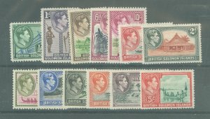 Solomon Islands (British Solomon Islands) #67-79 Unused Single (Complete Set) (King)