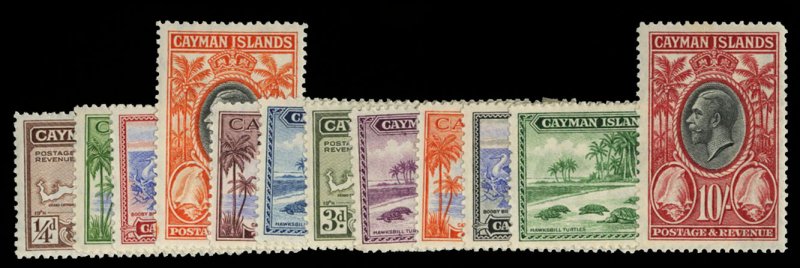 Cayman Islands #85-96 Cat$255, 1935 George V, complete set, hinged