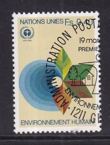 United Nations Geneva  #107 cancelled  1982  human environment  40c