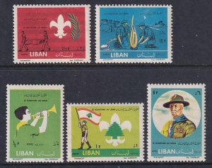 Lebanon 376-380 Boy Scouts MNH VF