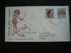 Postal History - Papua New Guinea - Scott# 155-156 - First Day Cover