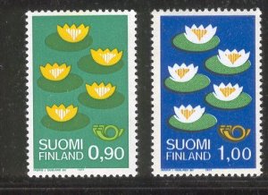 Finland 1977 Nordic Cooperation-Five Water Lilies, Scott Nos. 593-594 MNH