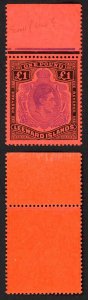 Leeward Is SG114c One Pound Perf 13 Violet and Black/Scarlet U/M Cat 30 pounds