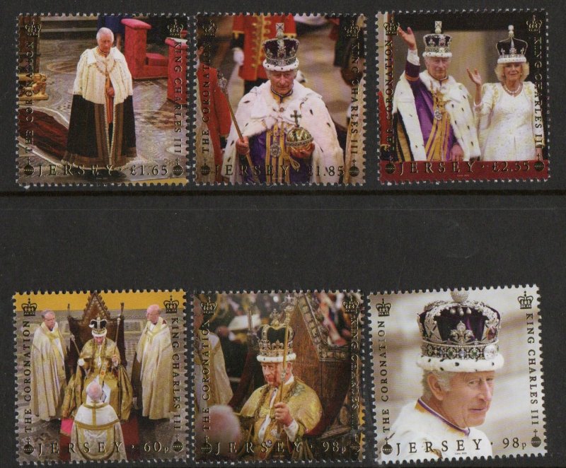 Jersey 2024, ' Coronation King Charles' Set of 6.  unmounted ...