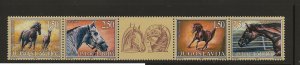 YUGOSLAVIA Sc 2402 NH issue of 1998 - STRIP - HORSES