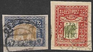 Estonia B 1-2   1920  set 2 semi postals VF Used