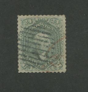 1862 United States Postage Stamp #78 Used VF Grid Postal Cancel